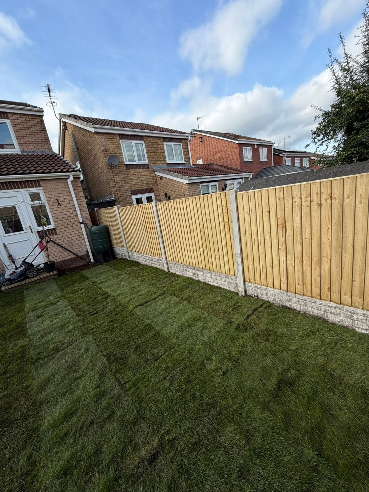 New fence and turf